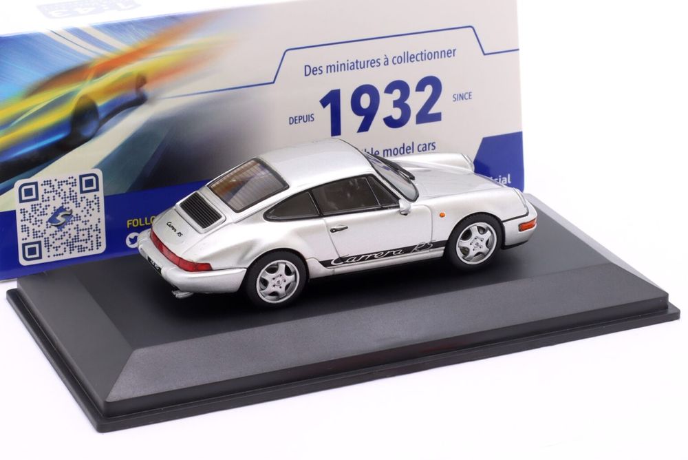 Solido PORSCHE 911 (964) RS 1994 Silver/Black Deco 1/43