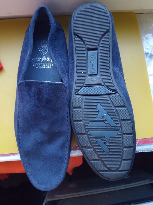 Мокасини чоловічі темно-синього кольору NASITE