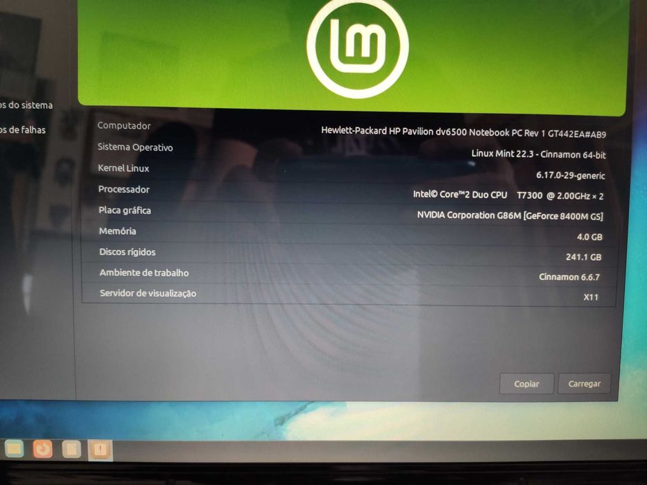 HP Pavilion Entertainment PC dv6500
