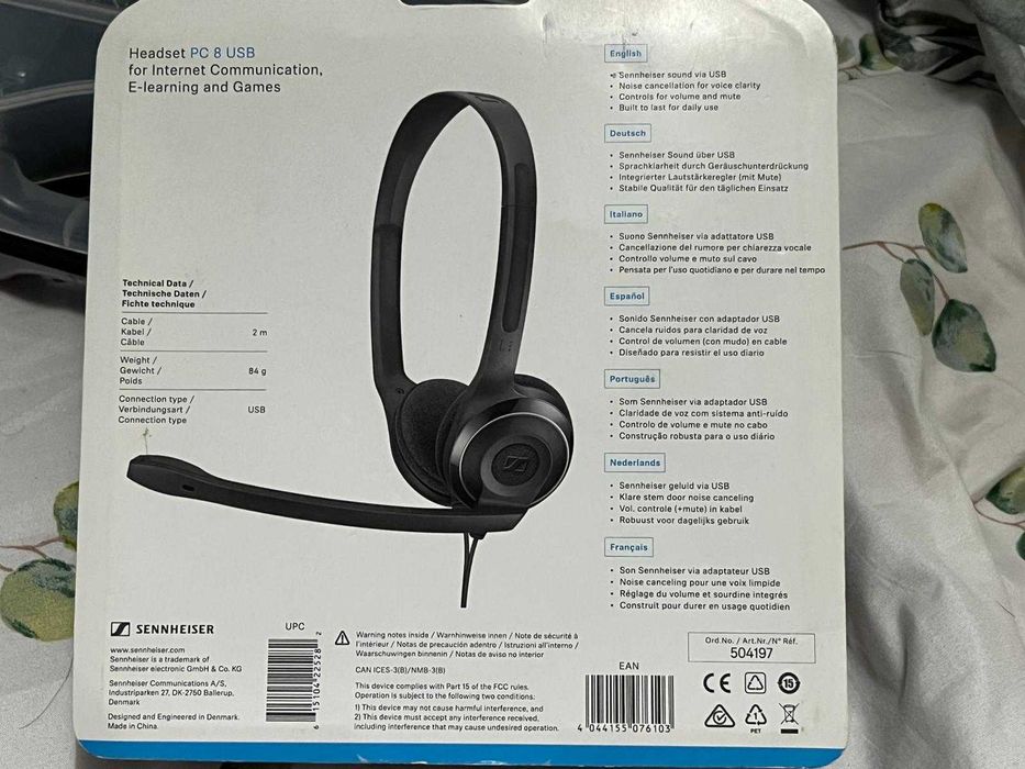 Headset Auriculares Sennheiser PC 8 USB