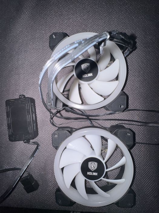 4 fans Kolink RGB + Hub