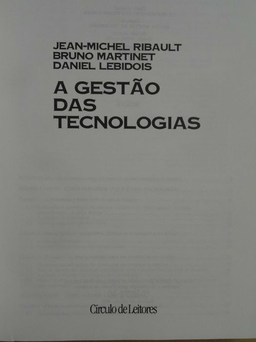 A Gestão das Tecnologias de Bruno Martinet