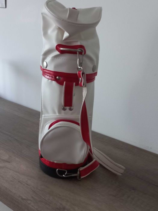 Mini saco de golfe em cabedal