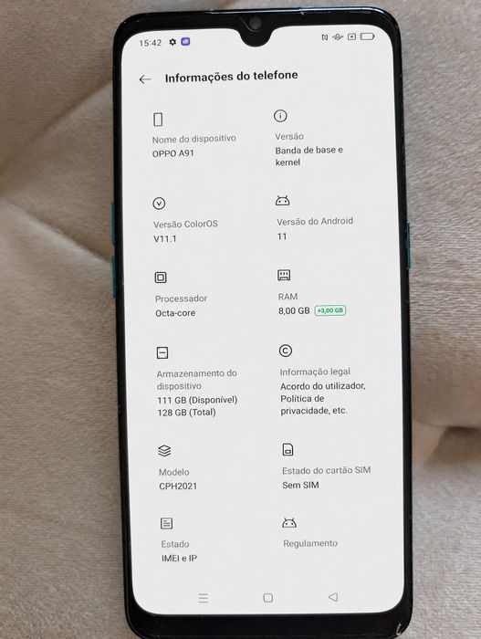 Telemóvel OPPO A91