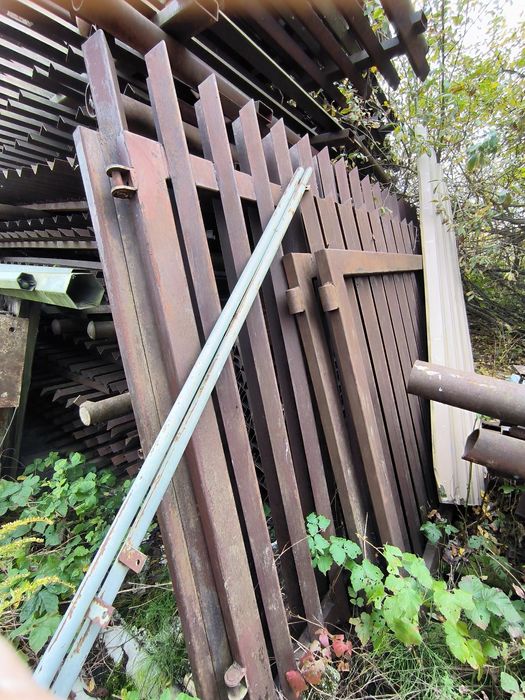 Brama dwuskrzydłowa 155x370cm + furtka stalowa 150x100cm