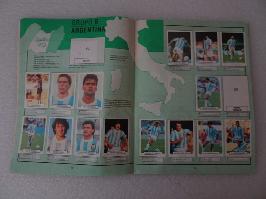 Caderneta de cromos de futebol Itália 90 - Euroflash faltam 185 cromos