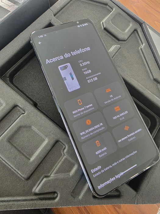 Gaming Asus Rog Phone 8 Pro 16/512GB e 7 + Cooler. Troca/retoma.Fatura