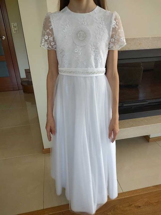 Sukienka komunijna + bolerko 140 Komunia Alba