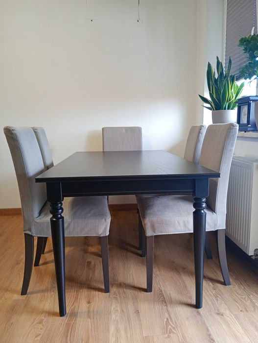 IKEA | stół INGATORP + 6 krzeseł HENRIKSDAL | komplet do jadalni