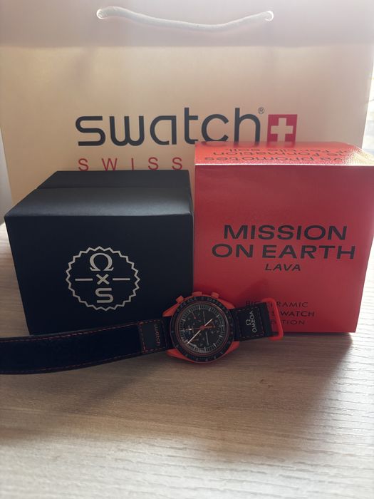 Годинник Omega x Swatch Moonwatch Lava