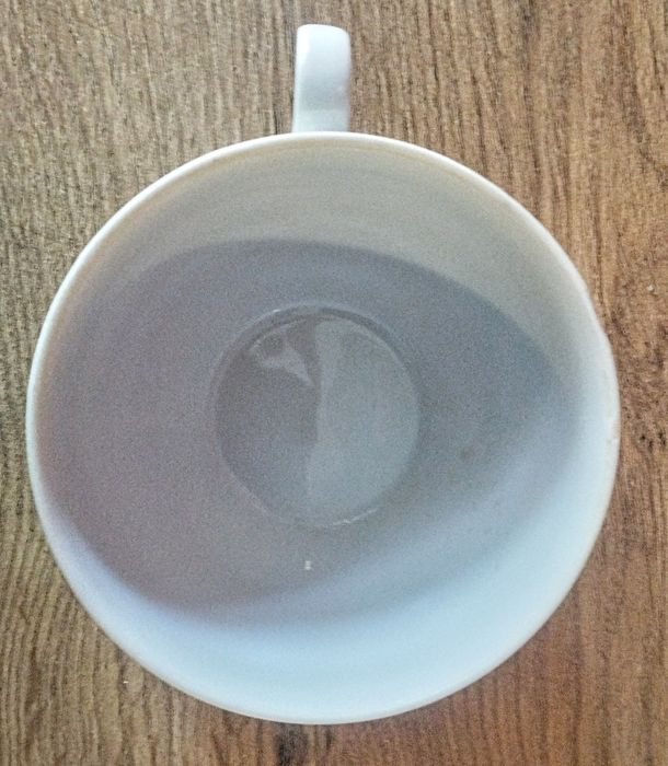 Filiżanki vintage „Zielony groszek" Dulevo ZSRR, 1989