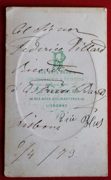 Cantora de ópera CDV J. Plessis Aux Arts Reunis Lisboa