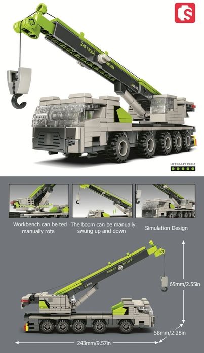 Конструктор детский кран строительный техника 351шт грузовик лего Lego