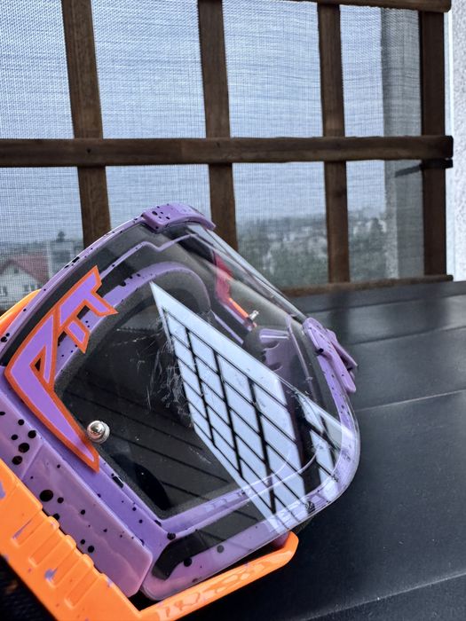 Gogle PIT Viper brapstrap, szyba clear fiolet enduro