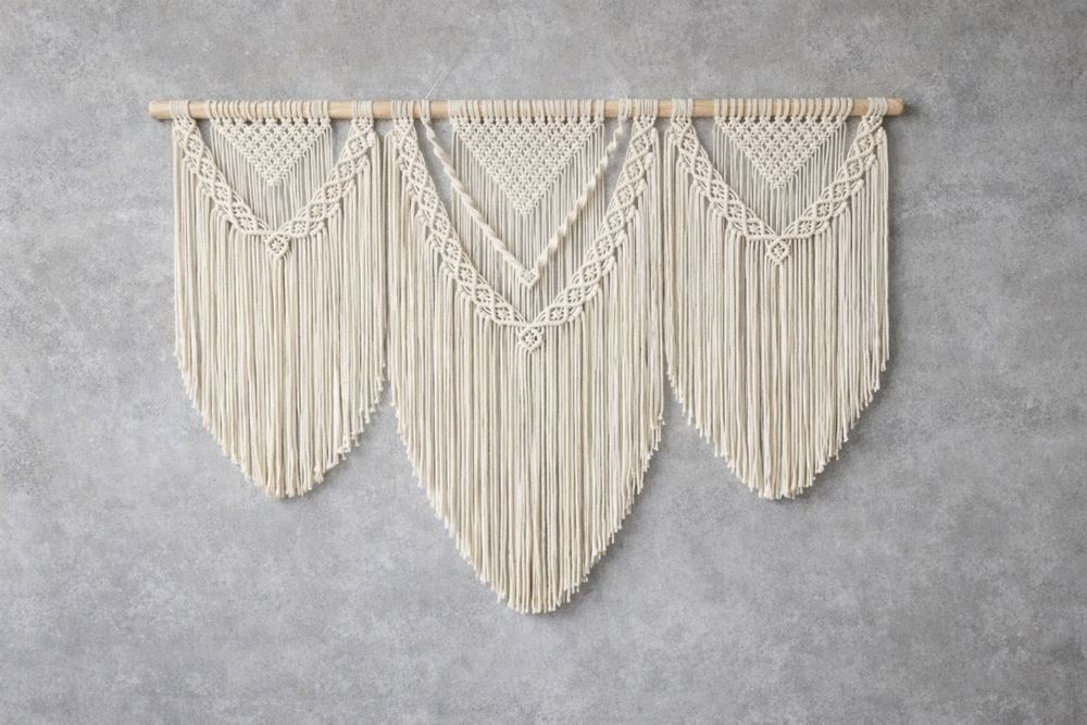 Paine de macrame de 109 cm novo