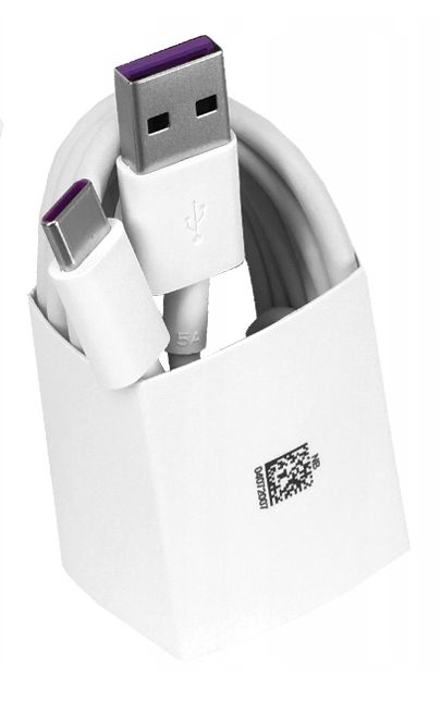 2 x Oryginalny  Kabel Huawei Hl-1289 Hl1289 Ap71 Usb-C 3.1 5A Super Charge 1M. Biały