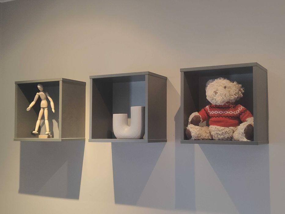 Półka wisząca, kwadratowa 35x35 cm, 3 szt.