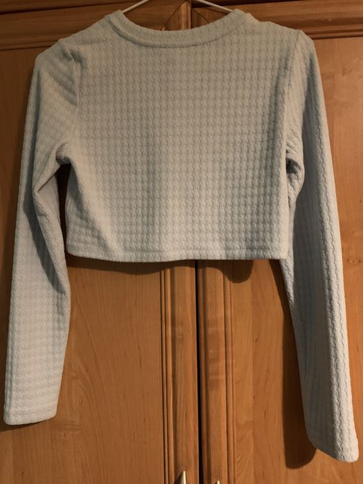 Bershka Bolerko damskie rozmiar S jasnoniebieska bluzka damska