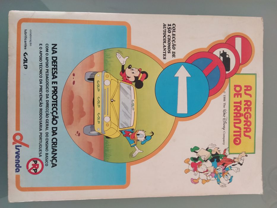 Caderneta de cromos completa "As regras de Trânsito" Walt Disney 1986