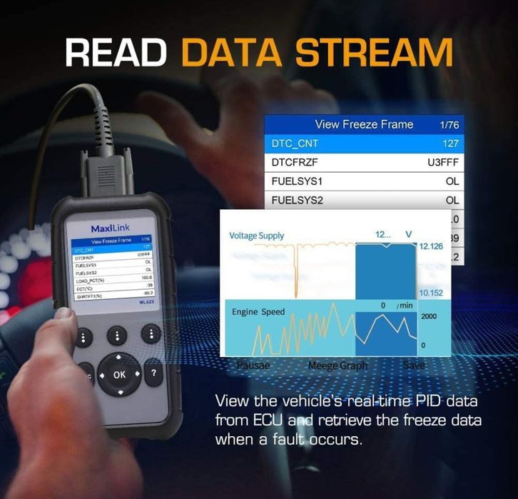Autel MaxiLink ML629 Ferramenta de diagnóstico profissional NOVO