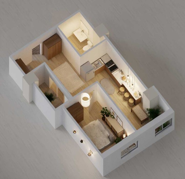 Продам 2х ком квартира под инвестицию в ЖК Центральный р-н  Парк Глобы