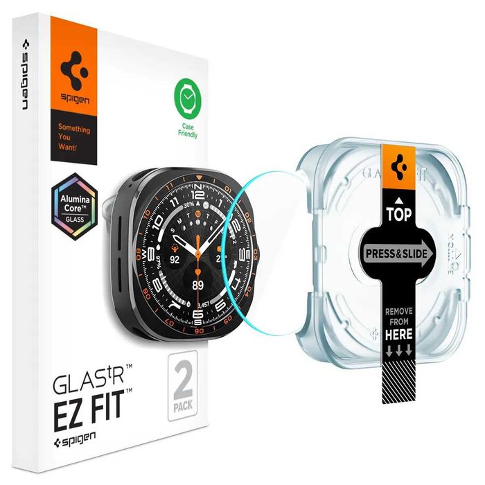 Защитное стекло Spigen Glas.TR EZ Fit 2-pack для Samsung Galaxy Watch Ultra 2(2026) 47mm