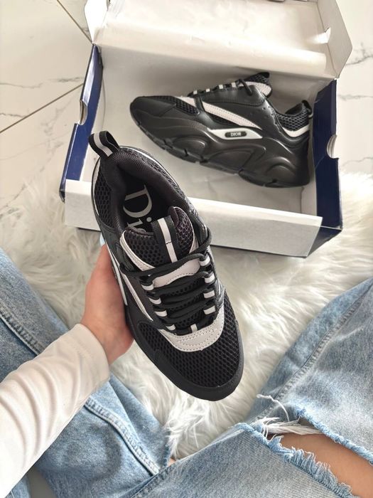 Преміум! Кросівки Dior B22 Black Grey Діор б22, чорні,dior black