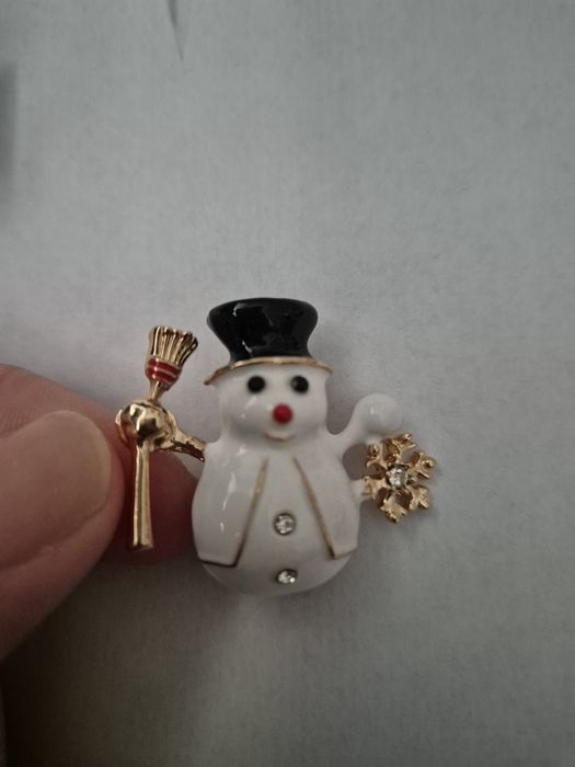 Nowa broszka bałwan balwanek snowman Boże Narodzenie Christmas