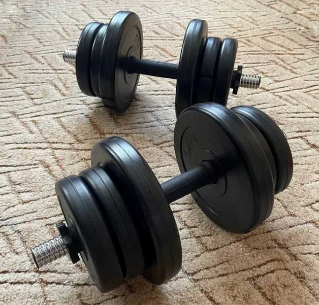 Гантели разборные 40 кг 2 по 20 наборные комплект Розбірні гантелі