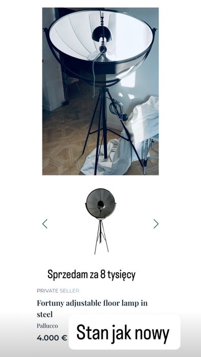 Lampa stojąca Fortuny black Pallucco