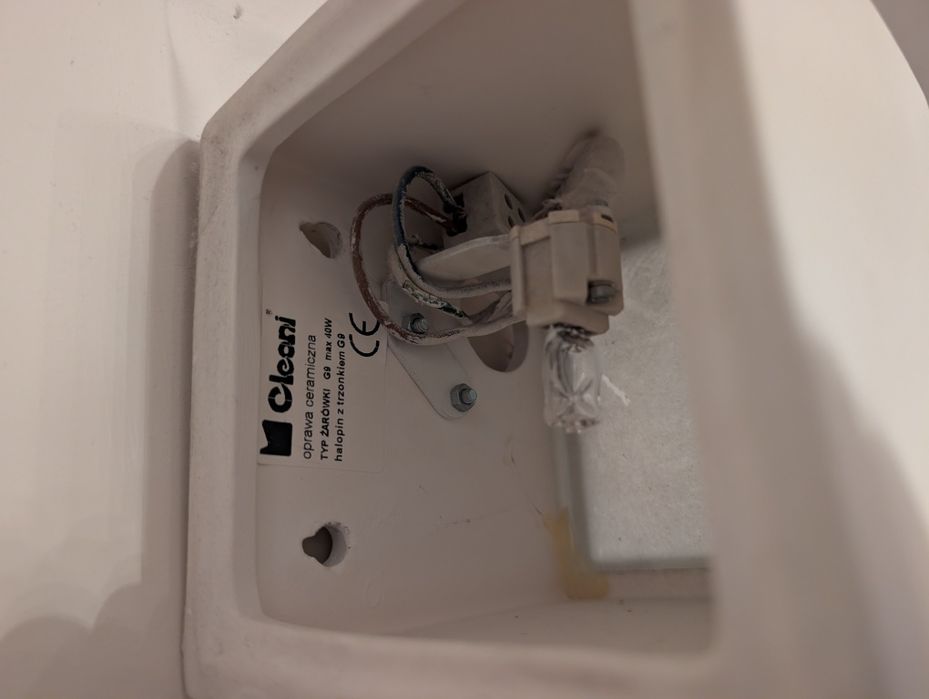 Lampa ścienna kinkiet ceramiczny
