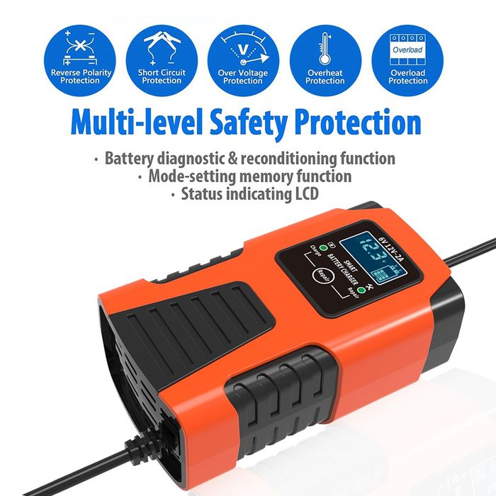 Carregador bateria automotivo 6v e 12v SELADO