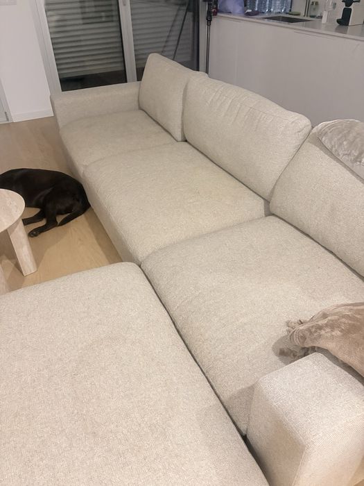 Sofa toupe - 5 lugares
