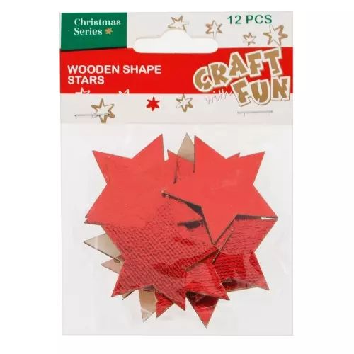 Craft with Fun Ozdoba Bn Drew Gwiazdy 12szt Pbh 12/288. Craft with Fun. Nowy Produkt