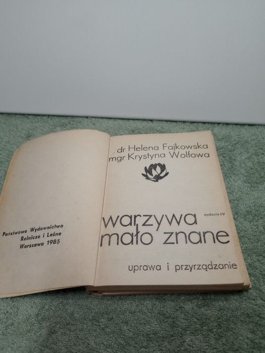 Warzywa mało znane. H. Fajkowska, K. Wolfowa