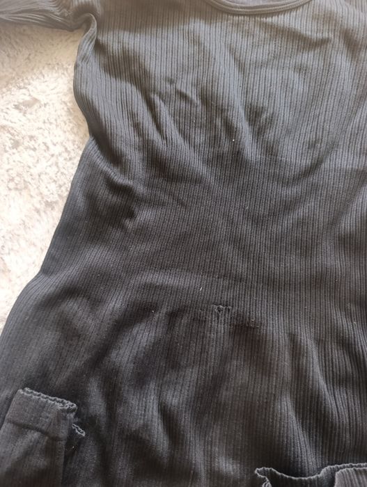 Kombinezon czarny sexy prążkowany s m l kobiecy
