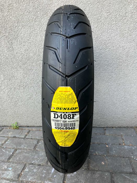 Dunlop D408F NW 130/80B17 65H TL HARLEY-DAVIDSON wąski biały pas