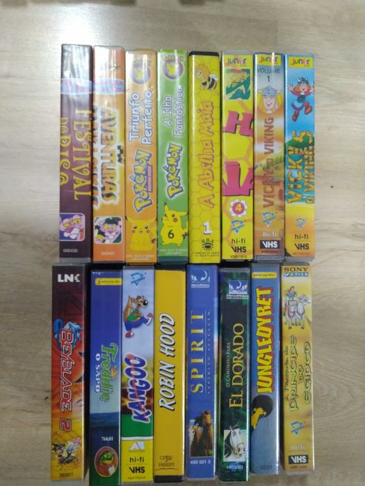Conjunto de 65 cassetes VHS originais