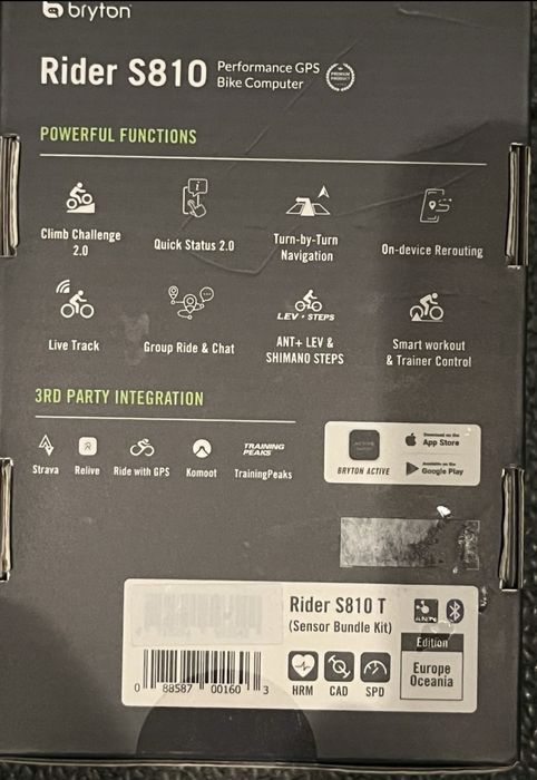 NOWY Komputer Rowerowy Gps Bryton Rider S810