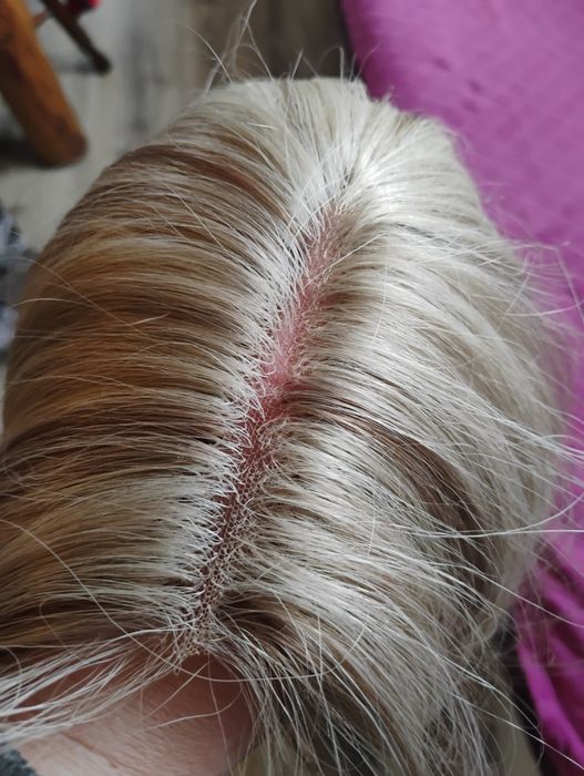 Peruka lace front jasny blond balejaż