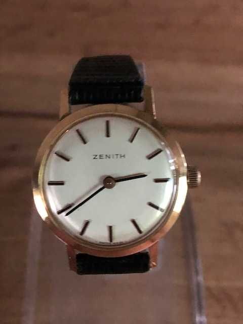 Zenith damski mechaniczny z 18k zlota w super stanie 26mm