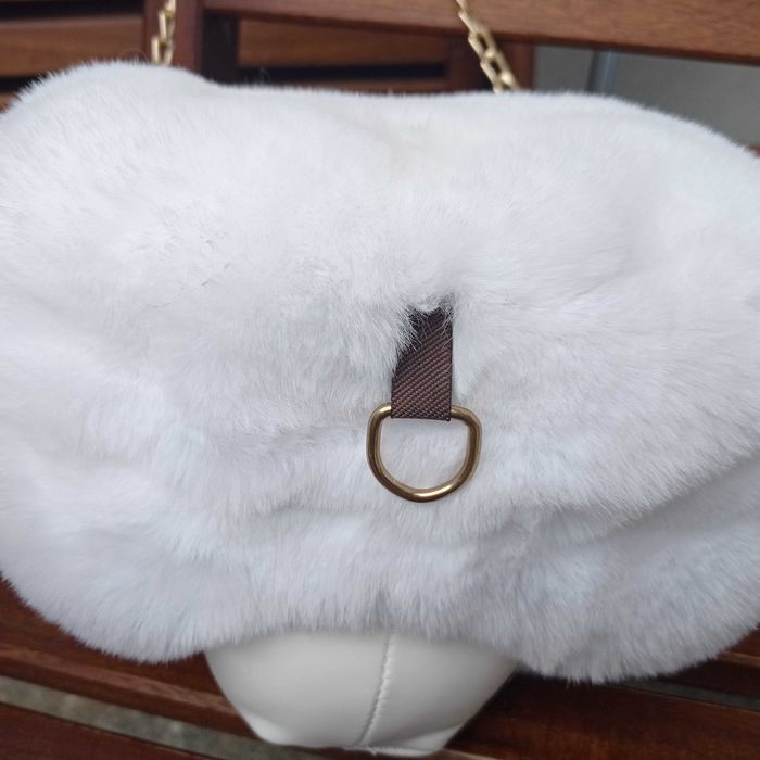 Biała torebka Plecak miś na łańcuszku NOWY Przytulanka 30/22/15cm