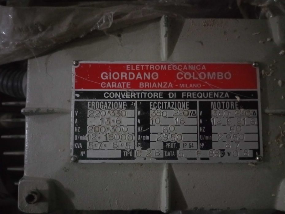 Morbidelli U15 CNC – przemysłowe | Colombo 5,5 kW  do negocjacji