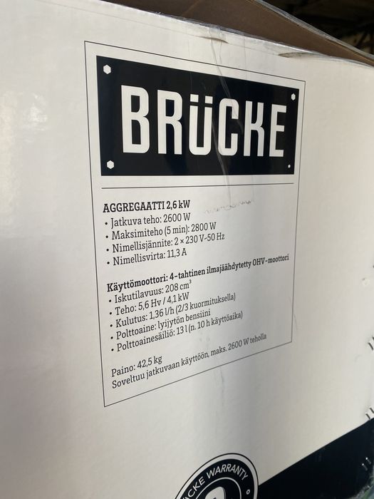 Генератор Brücke 2.6kW Фінляндія