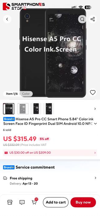 Não negociável E ink phone Hisense A5 Pro CC