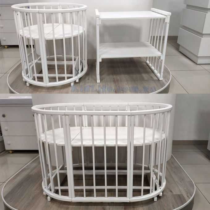 Дитяче ліжечко-трансформер (біле) з магазину «Мамин дім» 
Продаю