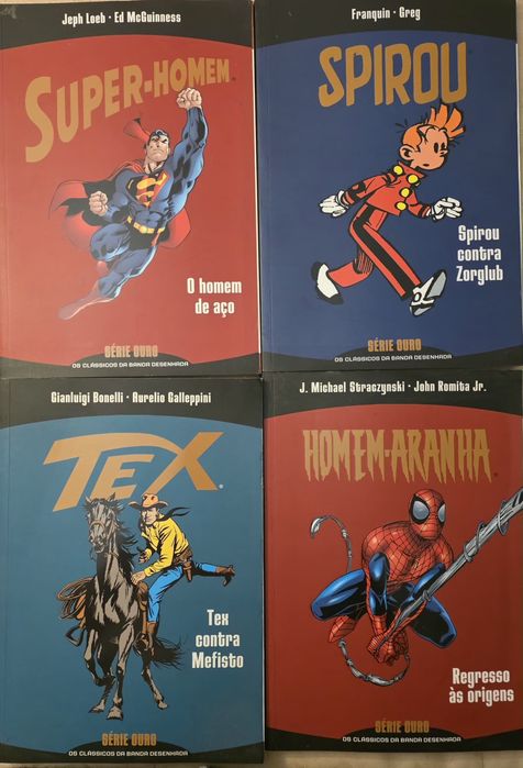 Série Ouro - BD Spirou Super-Homem Homem-Aranha Tex