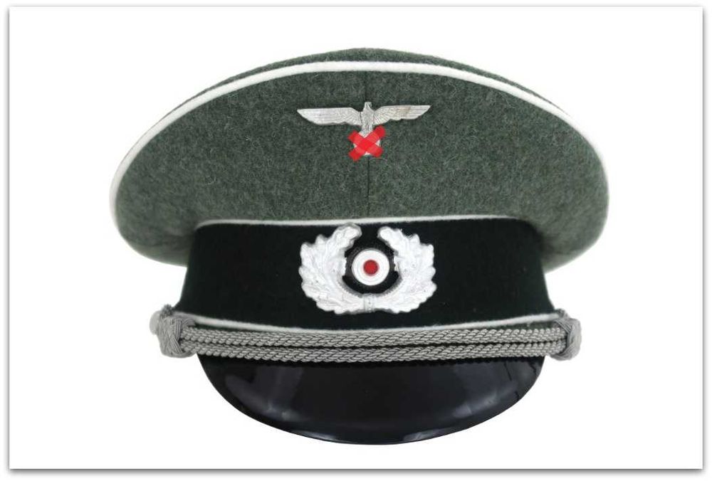 MC052 oficerska czapka służbowa PIECHOTA WEHRMACHT