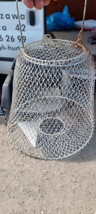 Kosz siatka na ryby zamykana Prl