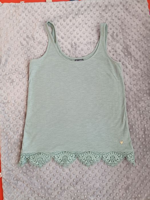 Bluzka roz S ramiączka koronka